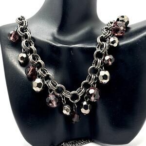 Red & Silver beaded Necklace